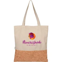 Okiyo Shukaku Cork & Cotton Shopper Natural Front Branded Image