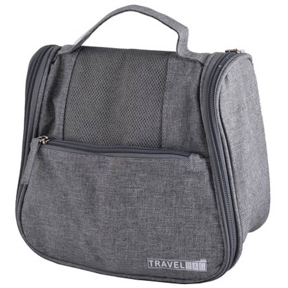 The Hanging Toiletry Bag Grey Closed