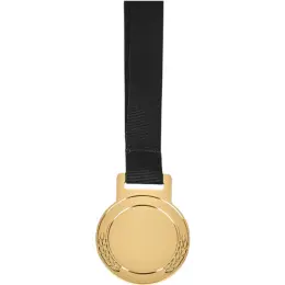 Achiever Medal With Black Petersham Lanyard Close Up Unbranded