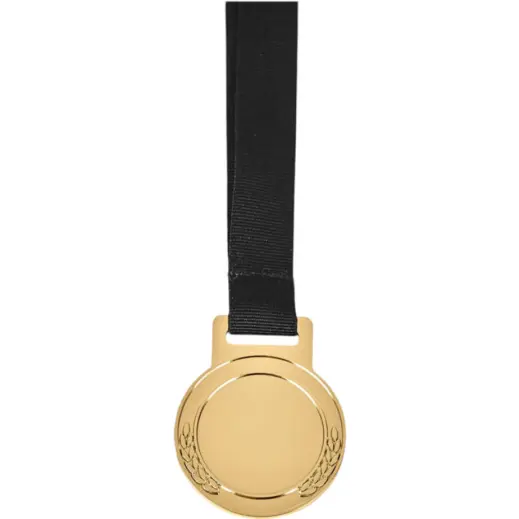 Achiever Medal With Black Petersham Lanyard Close Up Unbranded