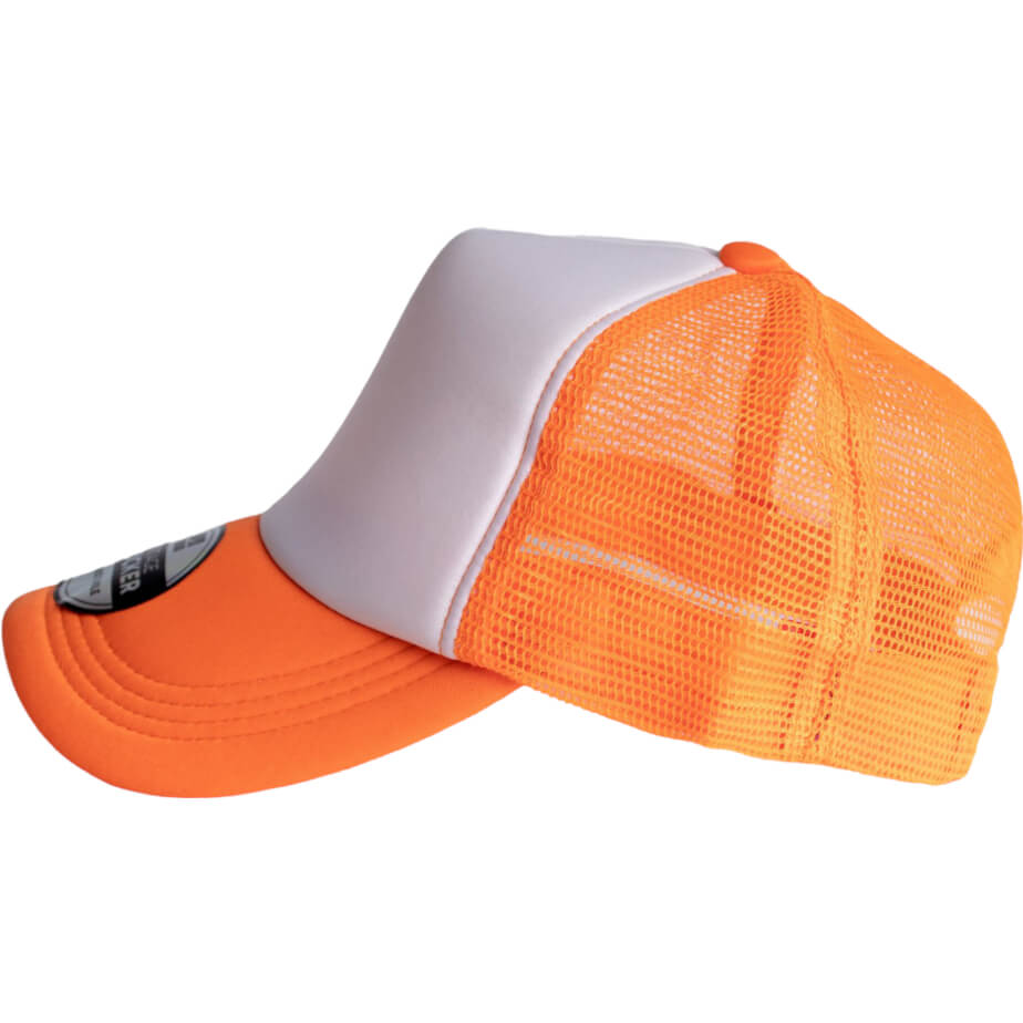 FWRD Vintage Trucker Two-Tone Cap Orange-White-Orange Side