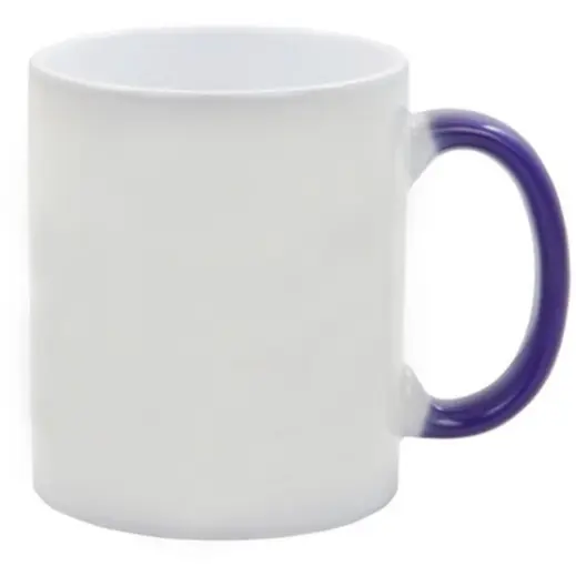 Heat Change Sublimation Mug Blue Handle