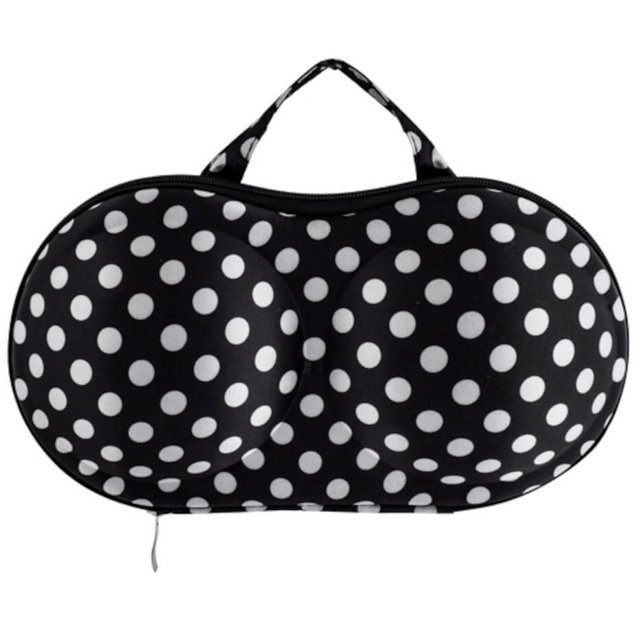 Bra Travel Case Black-White Front