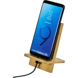 Okiyo Ekslens Bamboo Phone Stand Display Image