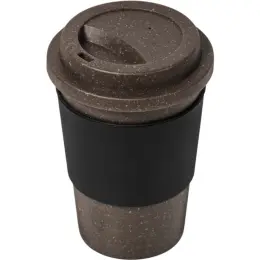 Kooshty Brown Bean Plastic Double-Wall Tumbler Black