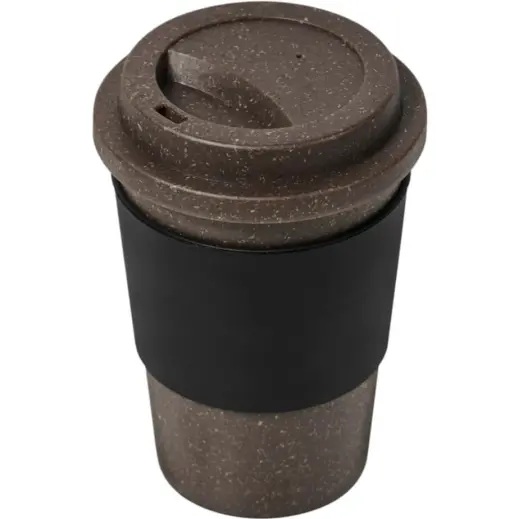 Kooshty Brown Bean Plastic Double-Wall Tumbler Black