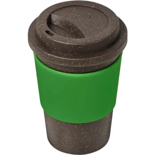 Kooshty Brown Bean Plastic Double-Wall Tumbler Green