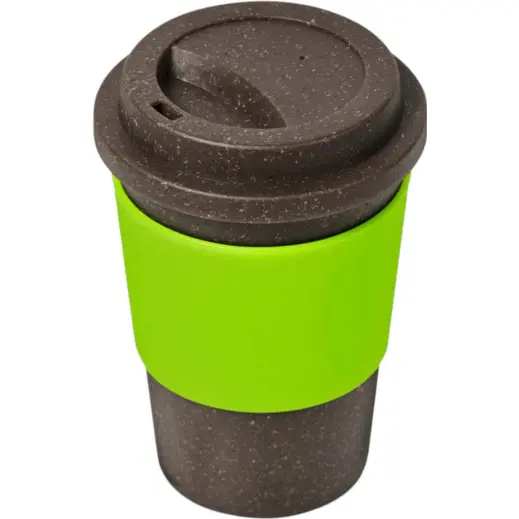 Kooshty Brown Bean Plastic Double-Wall Tumbler Lime