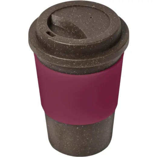 Kooshty Brown Bean Plastic Double-Wall Tumbler Maroon