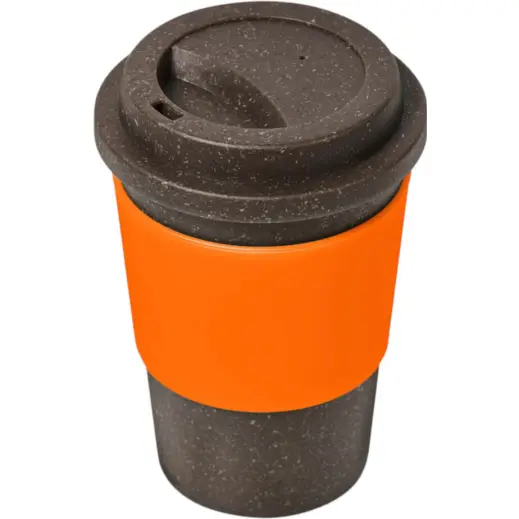Kooshty Brown Bean Plastic Double-Wall Tumbler Orange