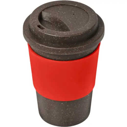 Kooshty Brown Bean Plastic Double-Wall Tumbler Red
