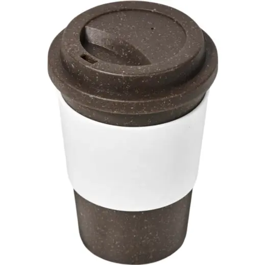 Kooshty Brown Bean Plastic Double-Wall Tumbler White
