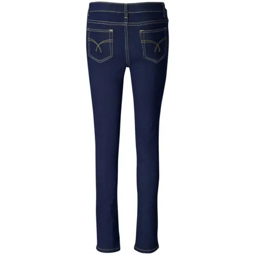 Ladies Fashion Denim Jeans Dark Blue Back