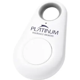 Tracker Key Tag Solid White Branded