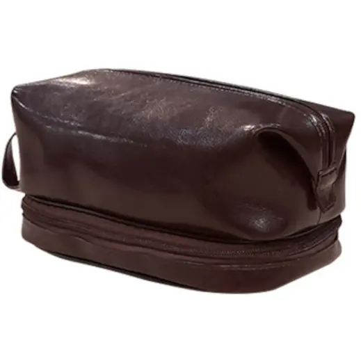 Adpel Toiletry Bag Brown Side