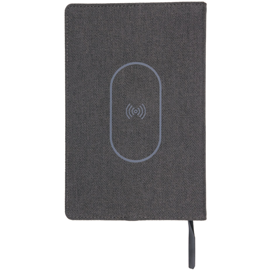 Pessac Santhome A5 Refillable Notebook With Wireless Charger Back