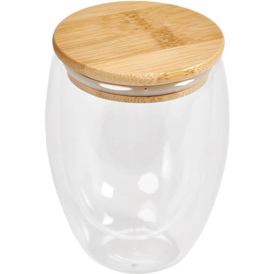 Okiyo Moco Glass & Bamboo Double-Wall Cup Unbranded