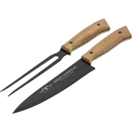 US Basic Butcher's Block Carving Set Branded Image
