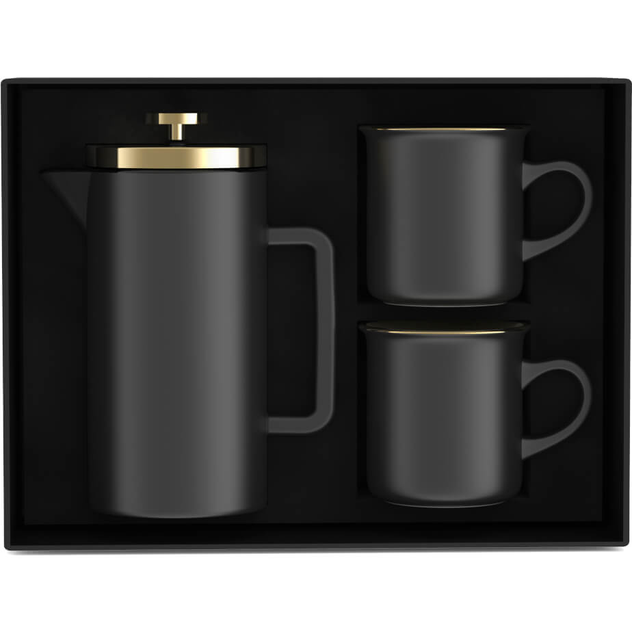 Andy Cartwright Afrique Dusk Coffee Press & Mug Set Gift Box Open