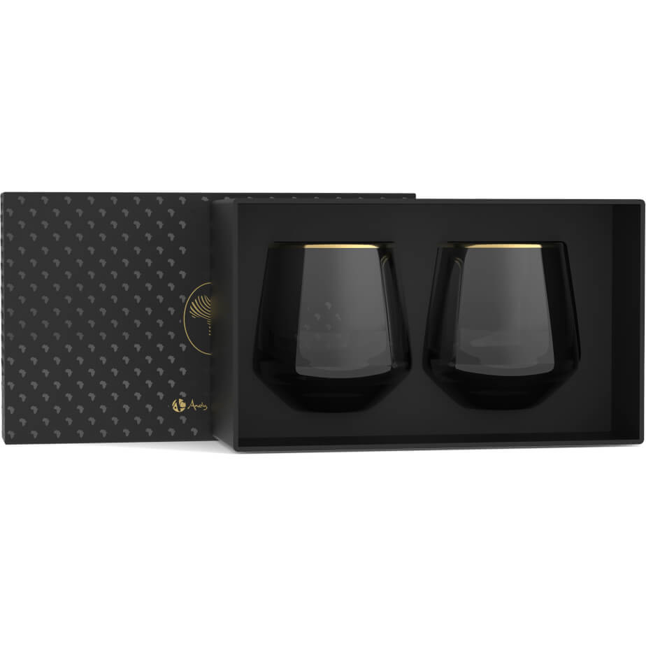 Andy Cartwright Afrique Dusk Whiskey Glass Set Gift Box Display