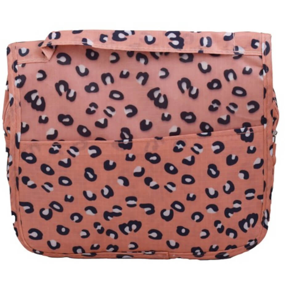 Velcro Hanging Toiletry Bag Pink Front