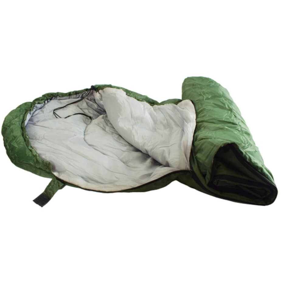 170T Sleeping Bag Green Inside