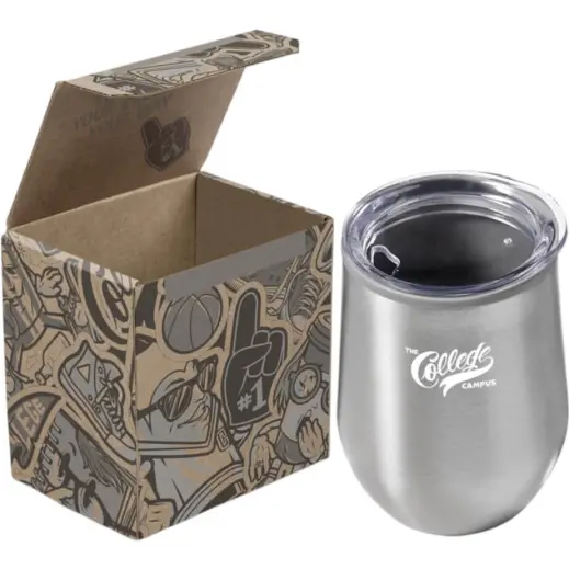 Serendipio Madison Cup in Bianca Custom Gift Box Silver Branded