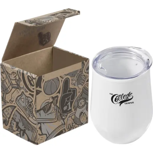 Serendipio Madison Cup in Bianca Custom Gift Box White Branded