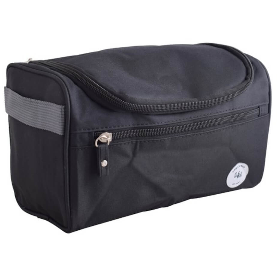 Urban Man Court Boxy Toiletry Bag Black Closed