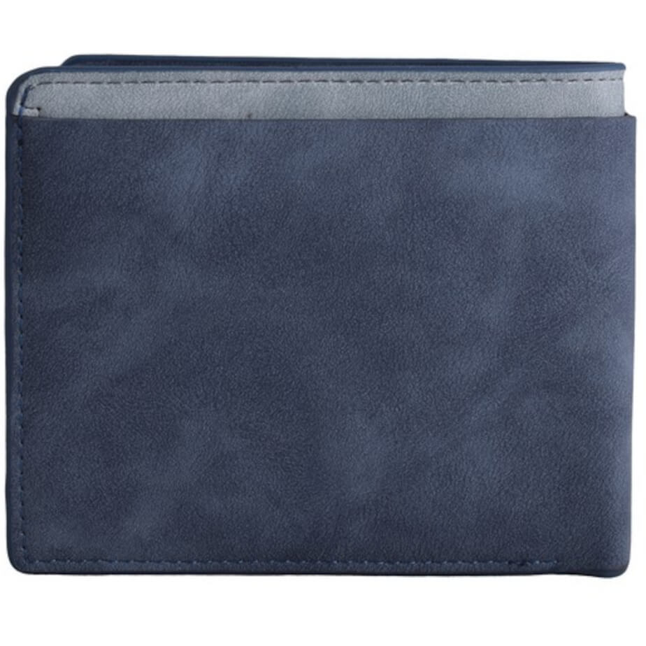 Urban Man Easton Cutout Detail PU Wallet Navy Back