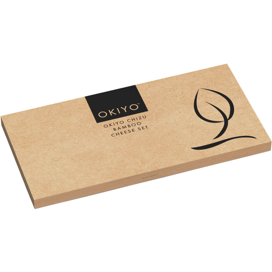 Okiyo Chizu Bamboo Cheese Board Set Gift Box