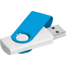 Axis Gyro White Flash Drive Cyan