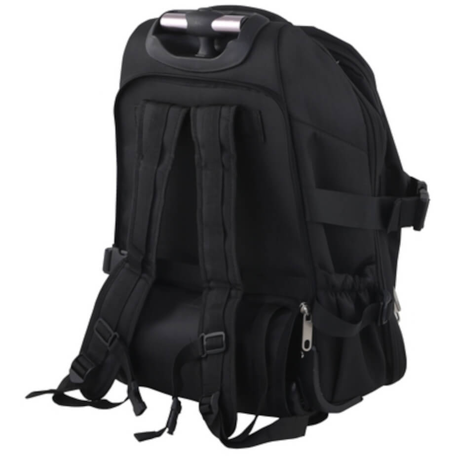 1680D Trolley Laptop Backpack Black Back Angle