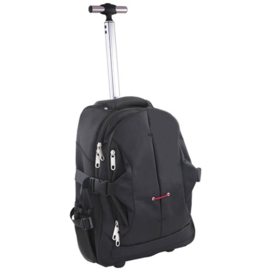 1680D Trolley Laptop Backpack Black Front