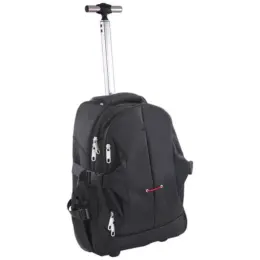 1680D Trolley Laptop Backpack Black Front
