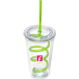 Malibu Tumbler & Twisty Straw Tumbler Branded Image