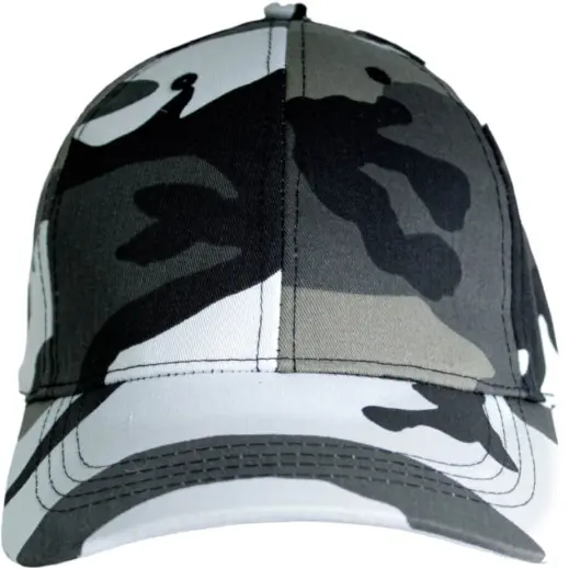 FWRD Basic 6 Panel Camo Cap Camo-Black Front