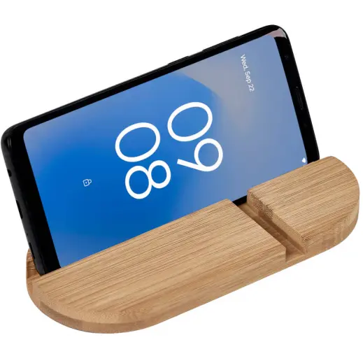 Okiyo Kurosu Bamboo Phone Stand Horizontal Phone