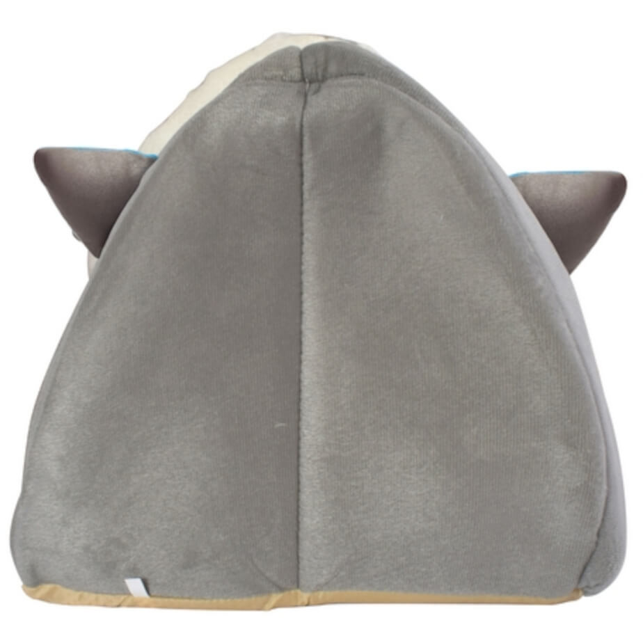 Cat Plush Bed Grey-Sky Blue Back