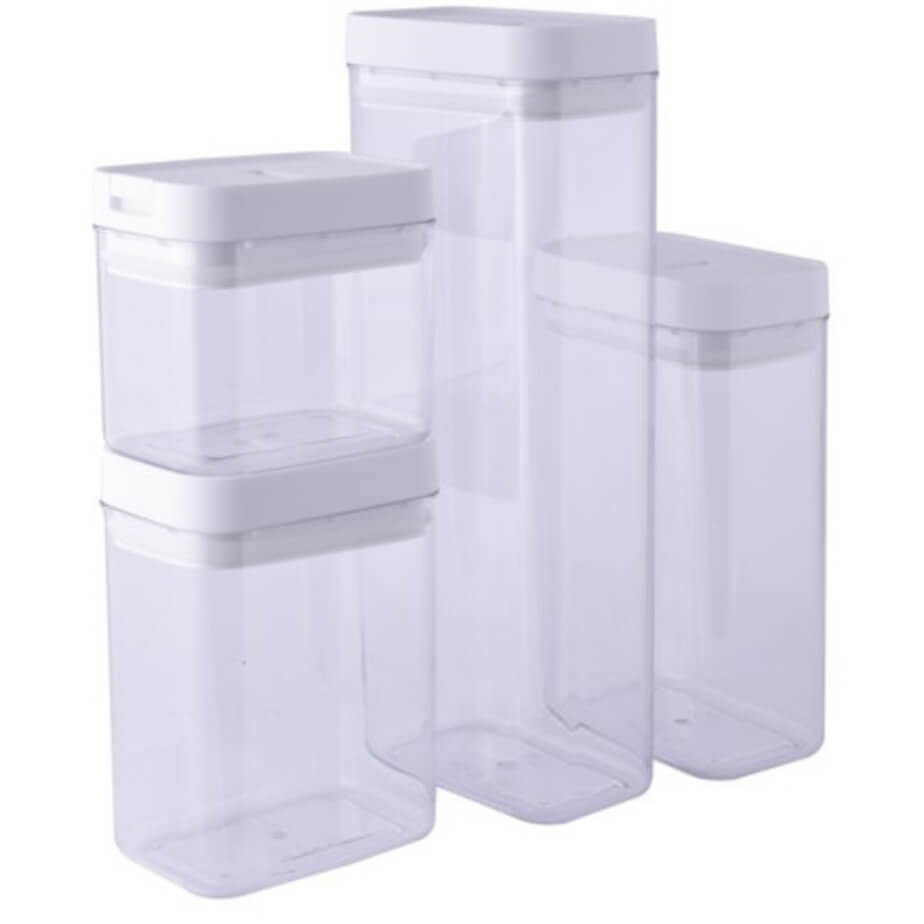 4-Piece Airtight Storage Containers Stack