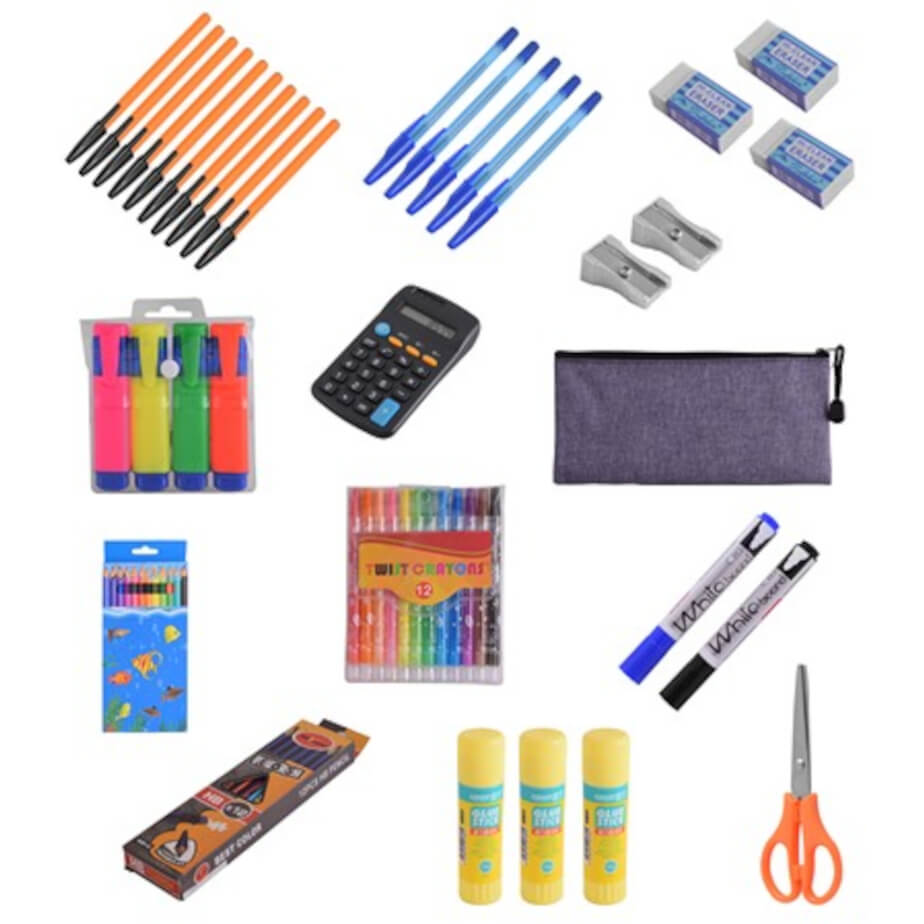 32-Piece Back to School Stationery Pack Contents