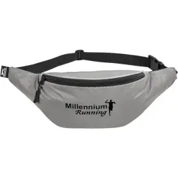 Slazenger Olympia Reflective Waist Bag Grey Front Branded Image