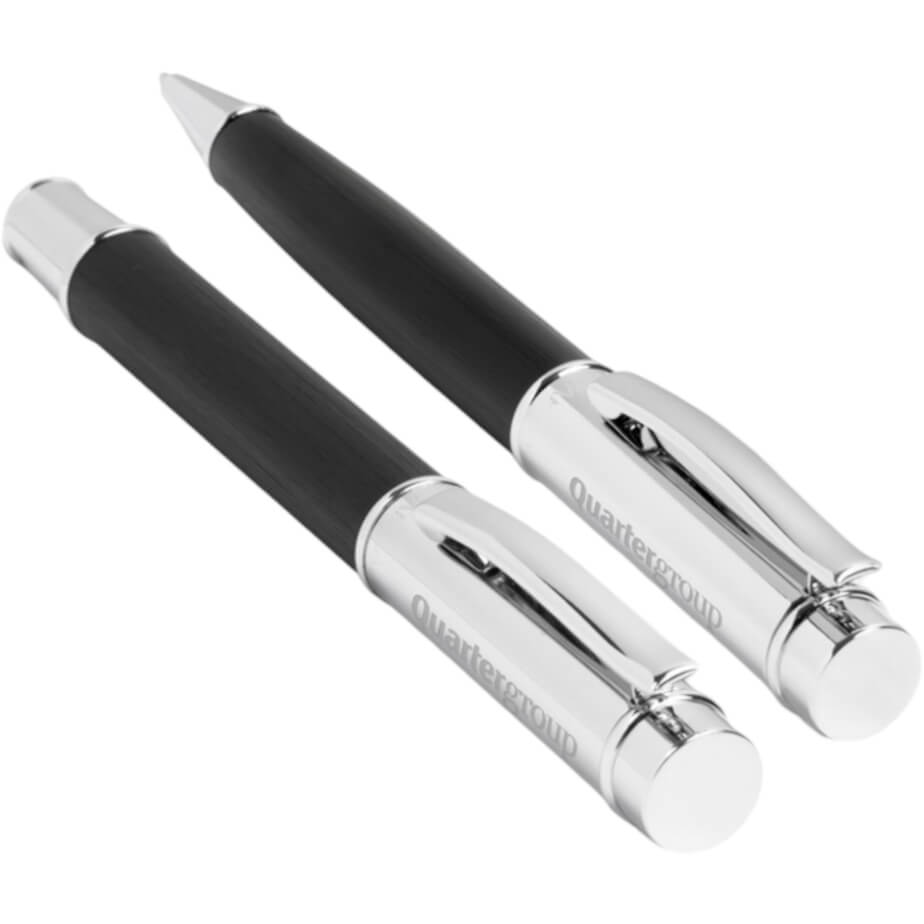 Alex Varga Volans Ball Pen & Rollerball Set Branded