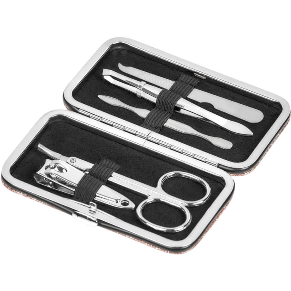 Sparkle 5-Piece Manicure Set Case Open