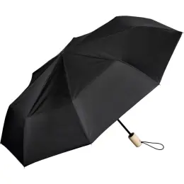 Okiyo Ameno Recycled PET Auto-Open Compact Umbrella Black