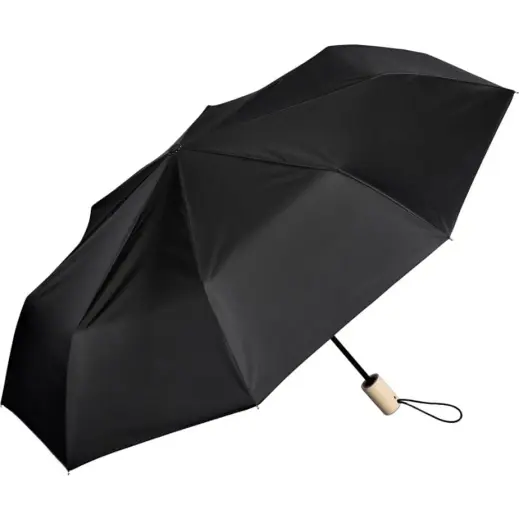 Okiyo Ameno Recycled PET Auto-Open Compact Umbrella Black