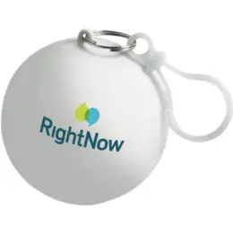 Bubble Poncho Solid White Branded Image