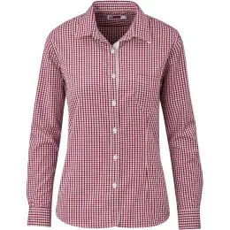 Ladies Long Sleeve Kenton Shirt Red Front Image