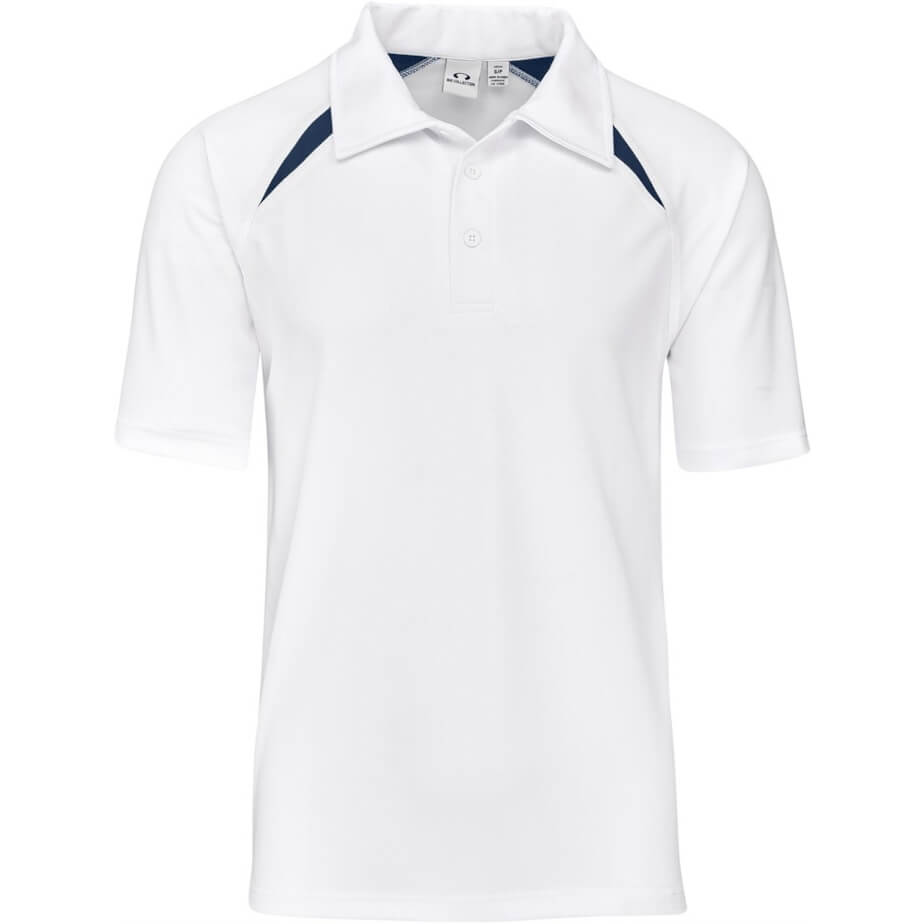 Kids Splice Golf Shirt White
