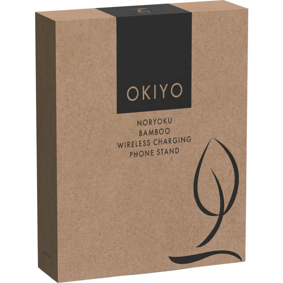 Okiyo Noryoku Bamboo Wireless Charging Phone Stand Gift Box